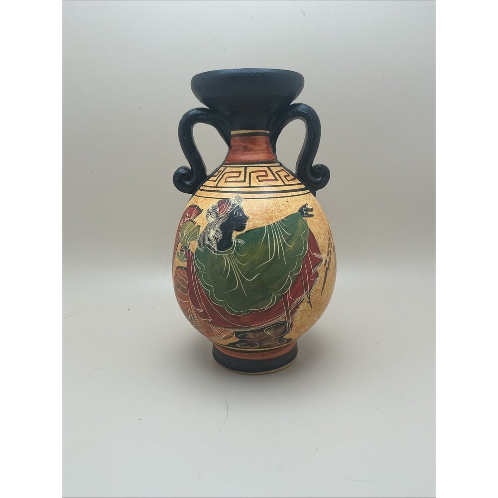 Miniature 7" Greek Amphora~Aphrodite, Stamped Classicol Africo Made‎ in France